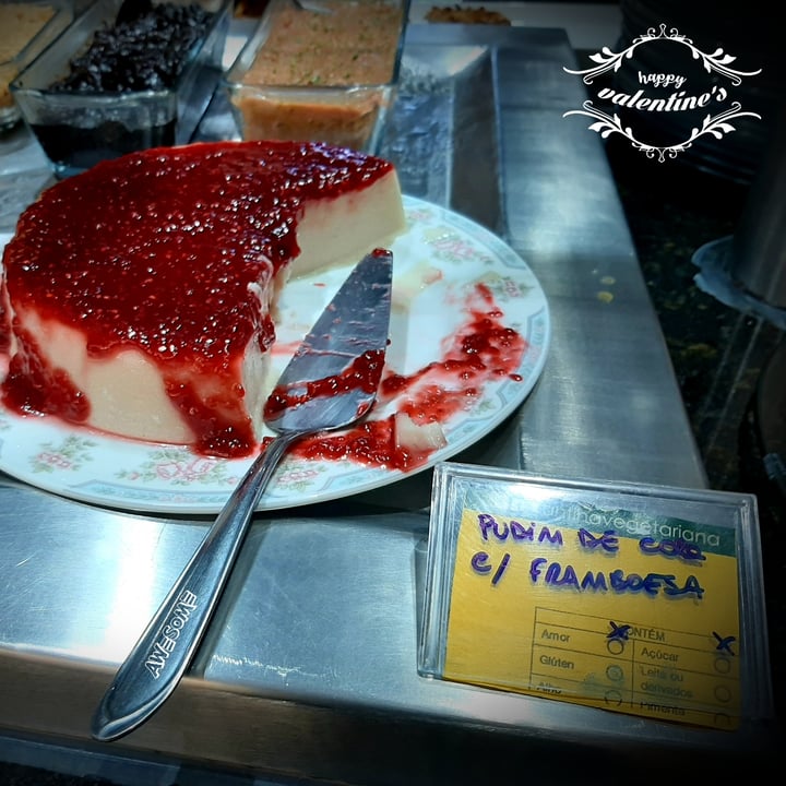 review photo of Cantina Vegetariana Pudim de coco com Framboesa shared by @veganactivism on 22 Jun 2021 - review
