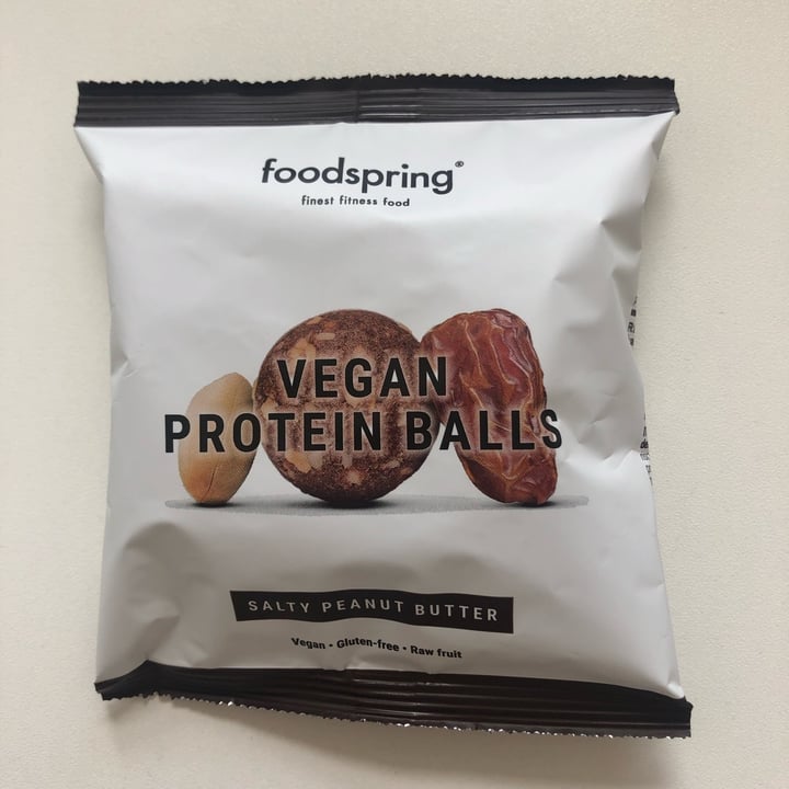 photo of Foodspring protein balls salty peanut shared by @pamply8 on  26 May 2022 - review