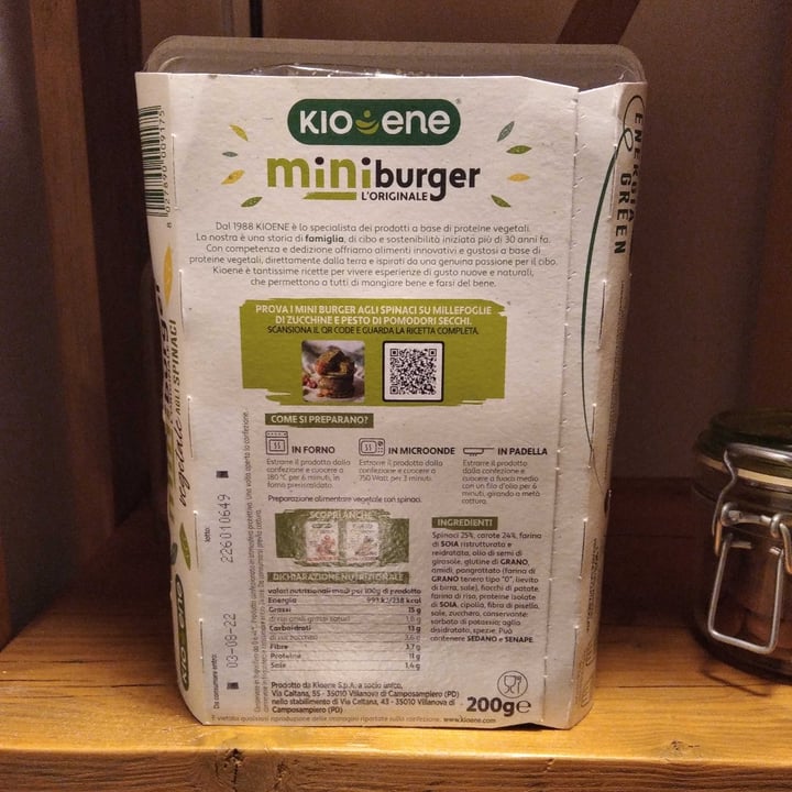 photo of Kioene mini burger agli spinaci shared by @giuliettaflag on  19 Jul 2022 - review