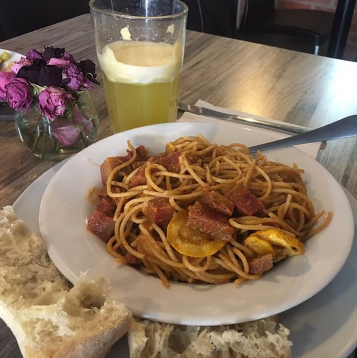 photo of Mestizo Vegano Red vegan pasta shared by @whynotvegan on  27 Aug 2019 - review