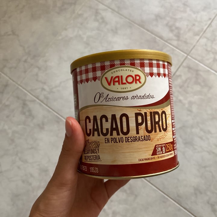 photo of Valor Cacao Puro En Polvo 0% Azúcares shared by @monicaprz on  21 Jul 2021 - review