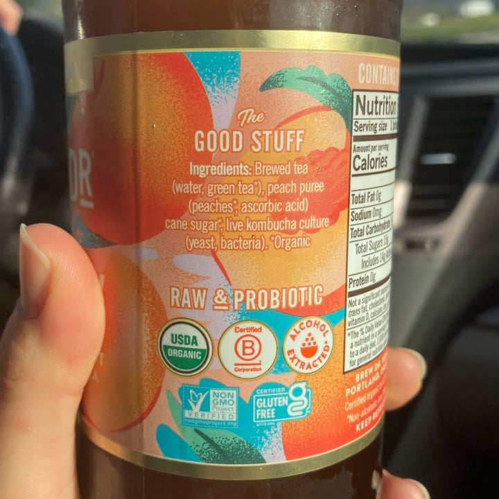 photo of Brew Dr. Kombucha Just Peachy shared by @avecdeschiens on  14 Apr 2022 - review