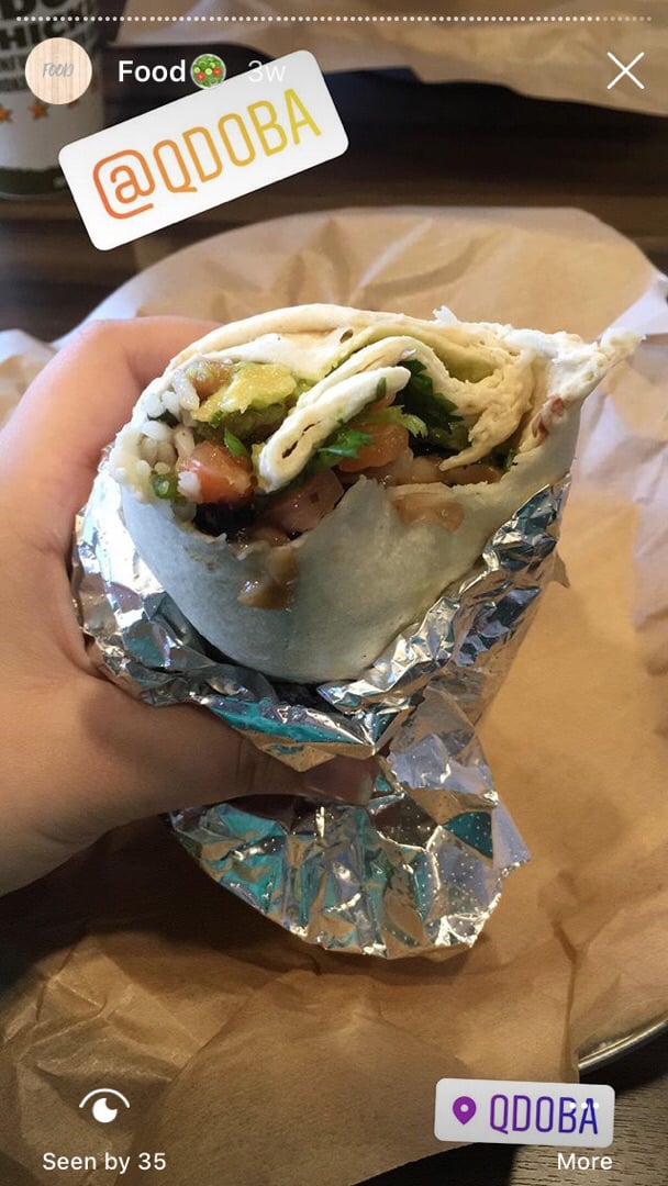 review photo of QDOBA Mexican Eats Burrito shared by @olauer1 on 07 Feb 2020 - review