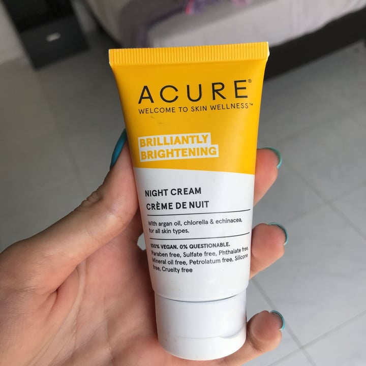 photo of Acure Brilliantly Brightening Night Creme shared by @marianavite on  15 Jul 2020 - review