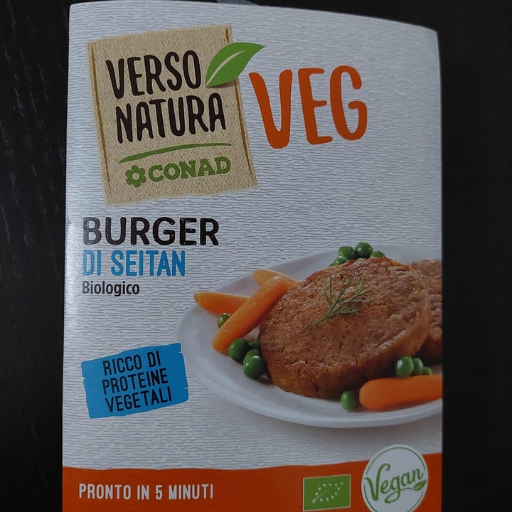 photo of Verso Natura Conad Veg Burger Di Seitan Biologico shared by @wikypiky on  20 Apr 2022 - review