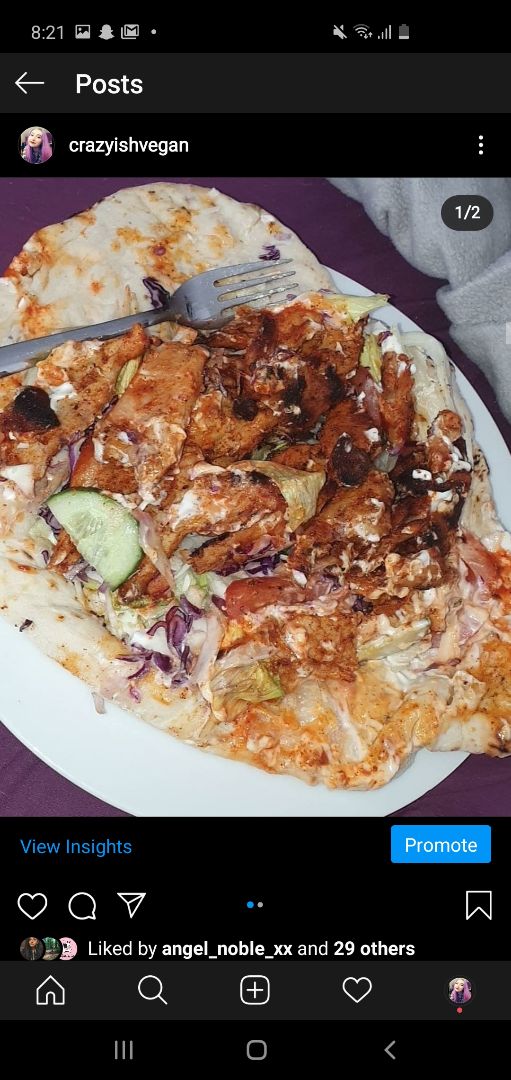 photo of The Filthy Vegan Takeout Kebab And Hot Dog shared by @crazyishvegan on  31 Mar 2020 - review