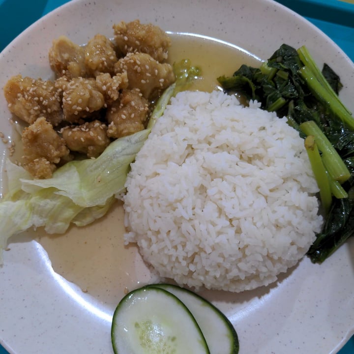 photo of Shu Vegetarian Stall Lemon Chicken Rice shared by @shawneofthedead on  30 Jan 2022 - review