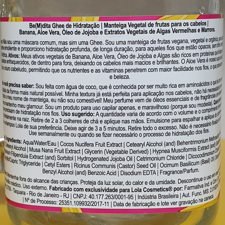 review photo of Lola Cosmetics Bem Dita Ghee shared by @anacarrijo on 22 Sep 2021 - review