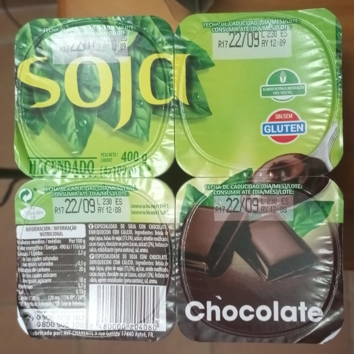 photo of Hacendado Soja Chocolate shared by @titoherbito on  06 Sep 2022 - review