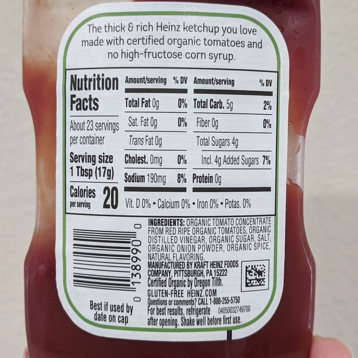 photo of Heinz Organic Tomato Ketchup shared by @regimack on  28 Oct 2021 - review