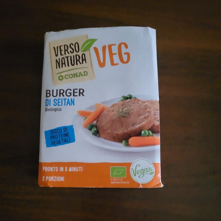 photo of Verso Natura Conad Veg Burger Di Seitan Biologico shared by @fedecava on  02 Aug 2022 - review