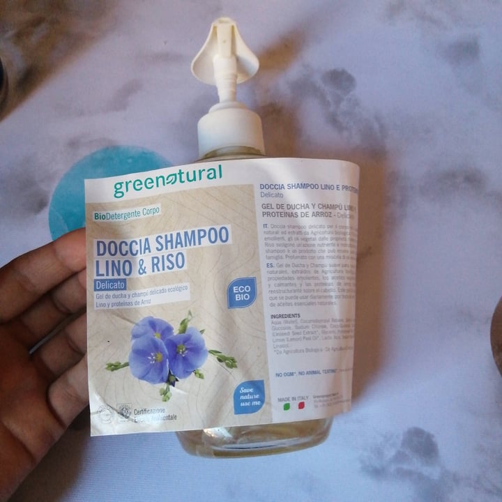 photo of Greenatural Doccia Shampoo Lino E Riso shared by @vegskinny on  24 Apr 2021 - review