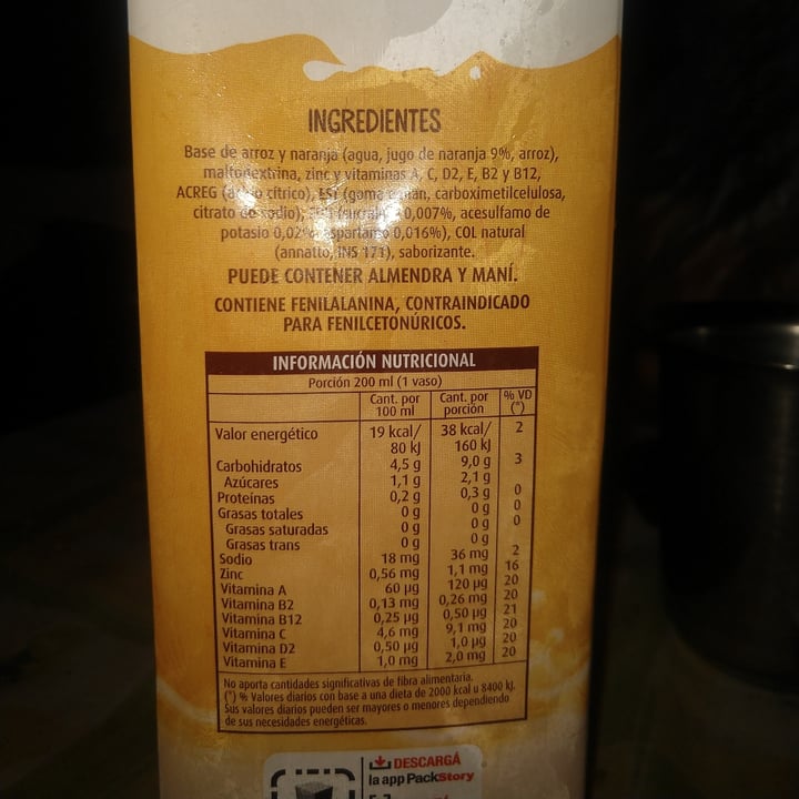 review photo of La Serenísima Jugo De Naranja a Base de Arroz shared by @andycecimolle on 06 Feb 2022 - review