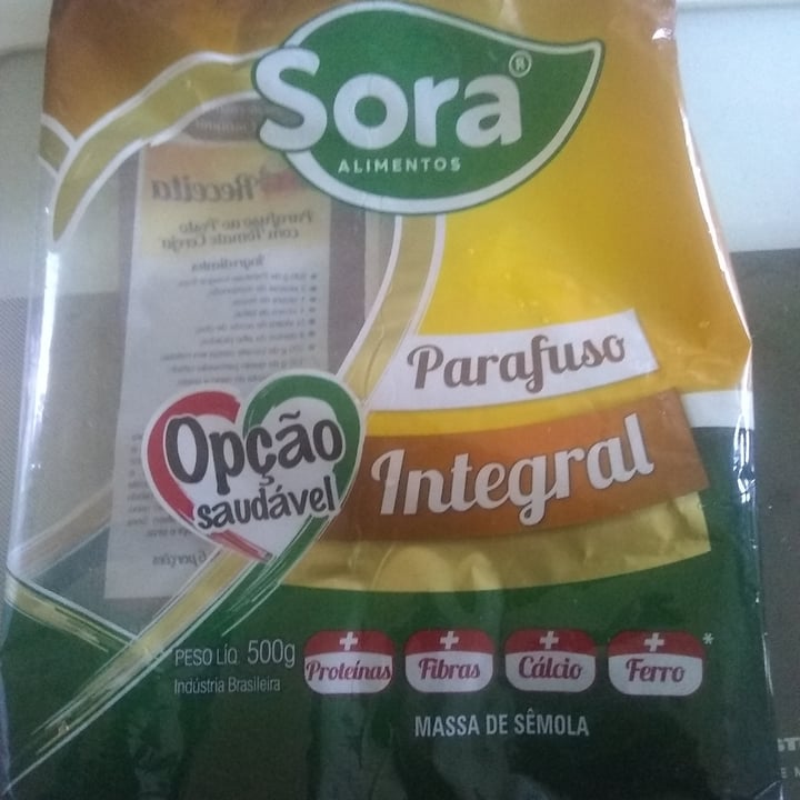 photo of Sora Sora Macarrão Integral Parafuso shared by @nadjane on  04 Nov 2022 - review