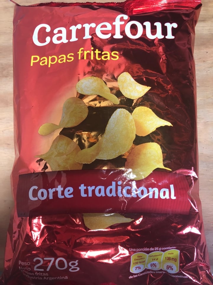 photo of Carrefour Papas Fritas sabor Original shared by @guadatruccolo on  09 Apr 2020 - review