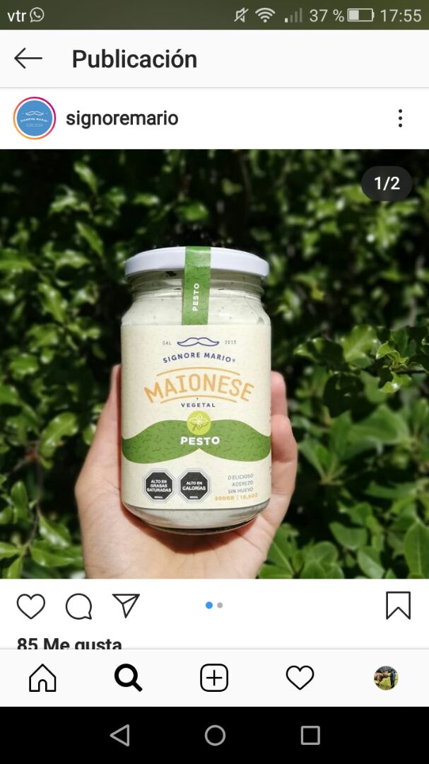 photo of Signore Mario Maionese Vegetal Pesto shared by @frann on  03 Dec 2019 - review