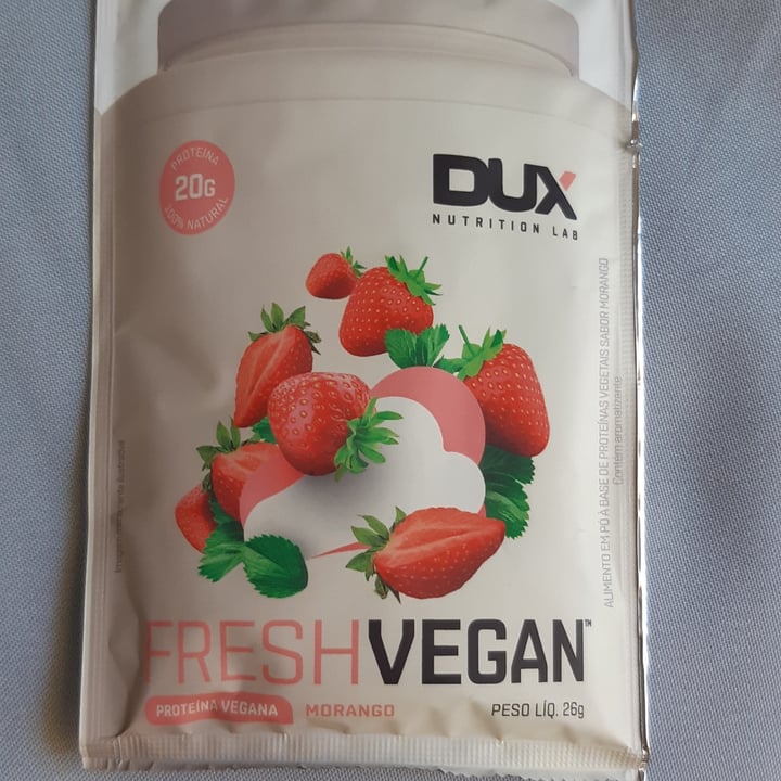 photo of Dux Fresh Vegan Proteína vegana Sabor Morango shared by @brunacjj on  24 Apr 2022 - review