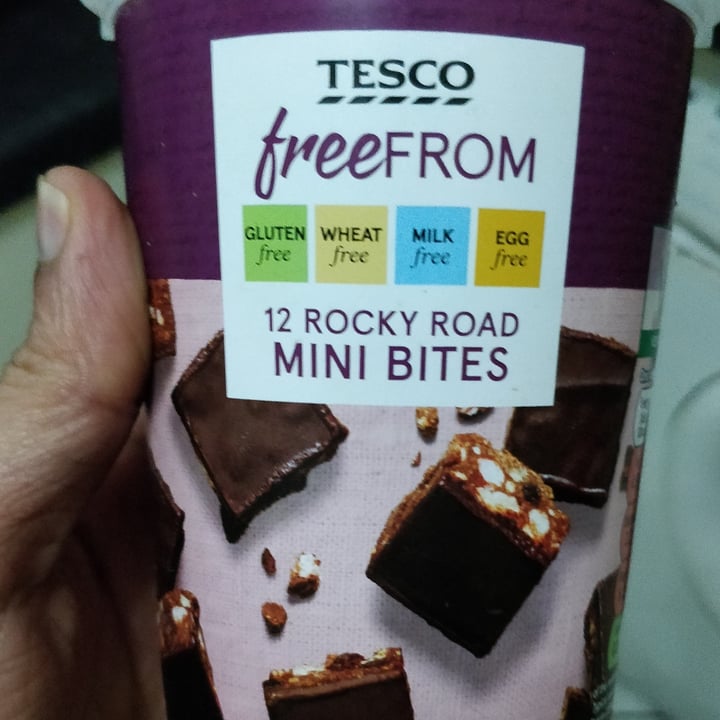 photo of Tesco Free From 12 rocky road mini bites shared by @compassionate on  14 Nov 2022 - review
