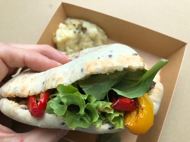 Photo of the dish “Roasted peppers sourdough wrap”