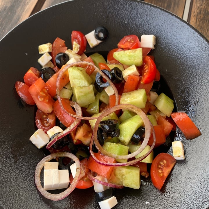 photo of Cafinho Piran Greek salad shared by @slovenianveganfinds on  11 Jun 2021 - review