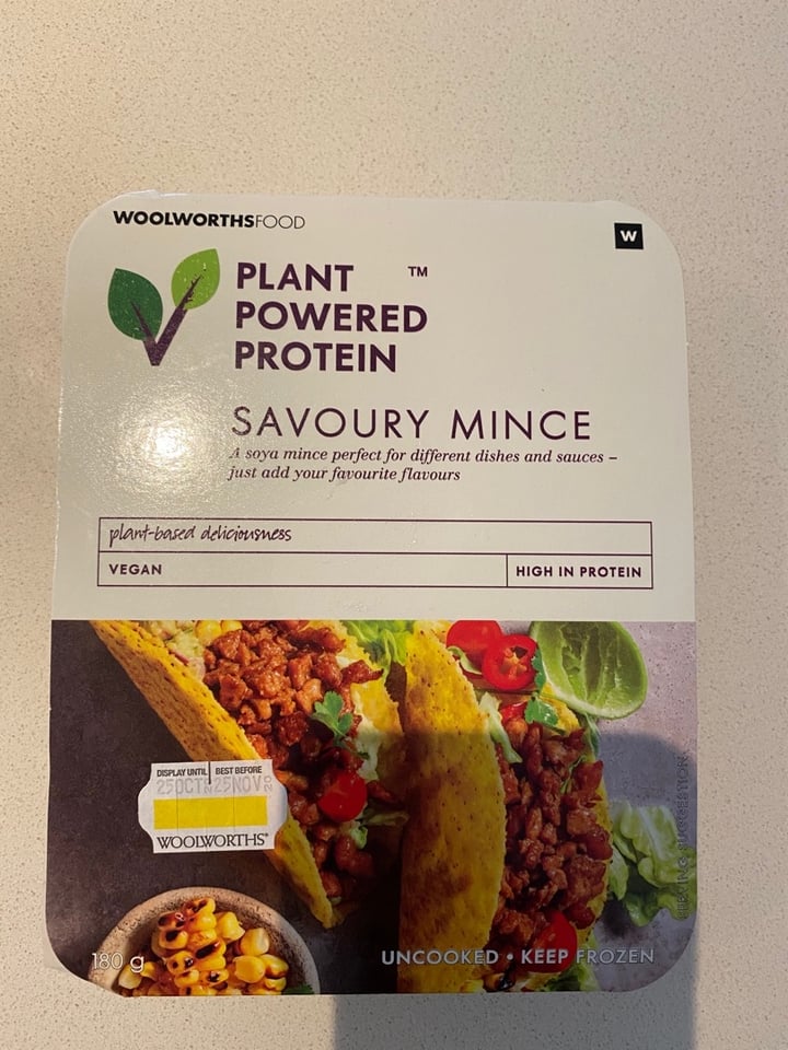 photo of Woolworths Food Plant Powered Protein Savoury Mince shared by @ctdogmom on  16 Mar 2020 - review