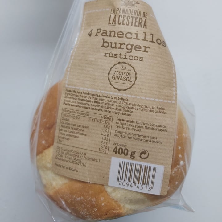 photo of La Cestera 4 Panecillos Burguer Rusticos shared by @elplatovegetal on  21 Feb 2021 - review