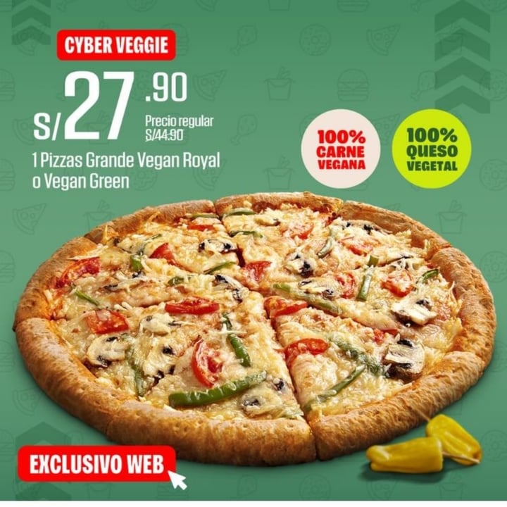 photo of Papa John's Pizza pizza vegana shared by @unminutoconrod on  18 Apr 2022 - review