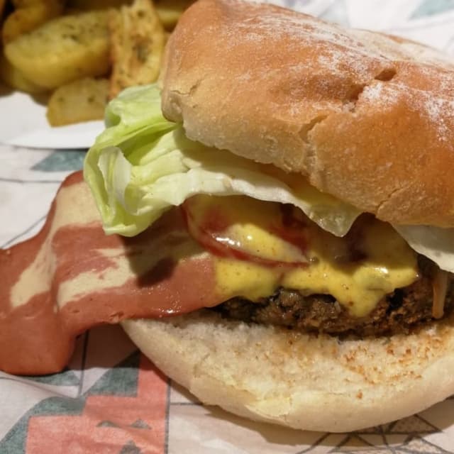 菜肴“Hamburguesa Vegana”的照片