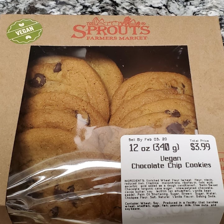 photo of Sprouts Farmers Market Vegan Chocolate Chip Cookies shared by @blackveganfoodie on  28 Jan 2020 - review