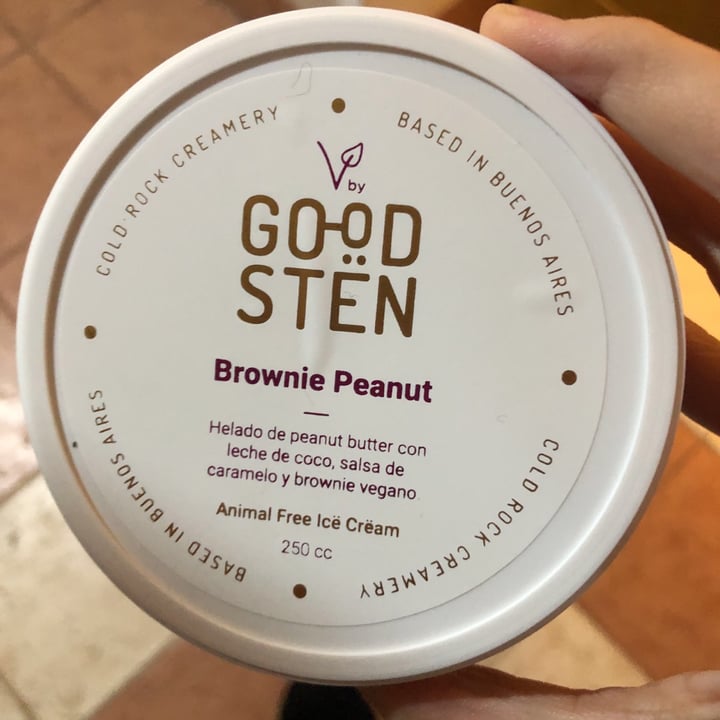 photo of Goodstën Helado Brownie Peanut shared by @plantbasednatural on  15 Jul 2020 - review