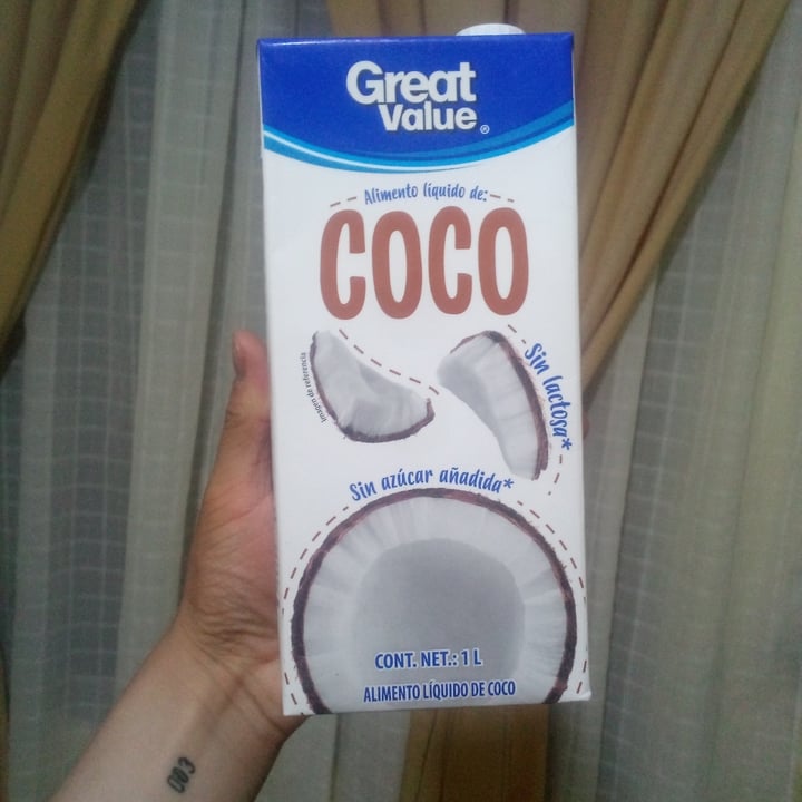 review photo of Great Value Alimento líquido de coco shared by @cocochoco on 18 May 2021 - review