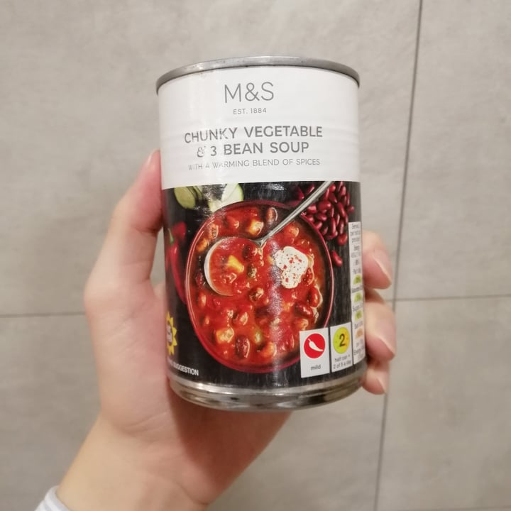 photo of Marks & Spencer Food (M&S) Chunky Vegetable & 3 Bean Soup shared by @moralcompassion4all on  22 Sep 2020 - review