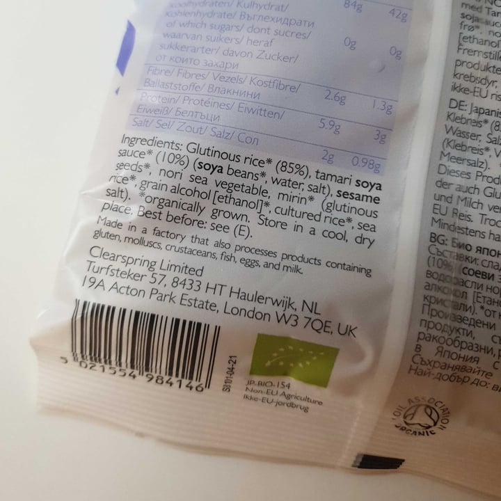 review photo of Clearspring Organic Japanese Rice Crackers Tamari shared by @cytan21 on 08 Nov 2022 - review