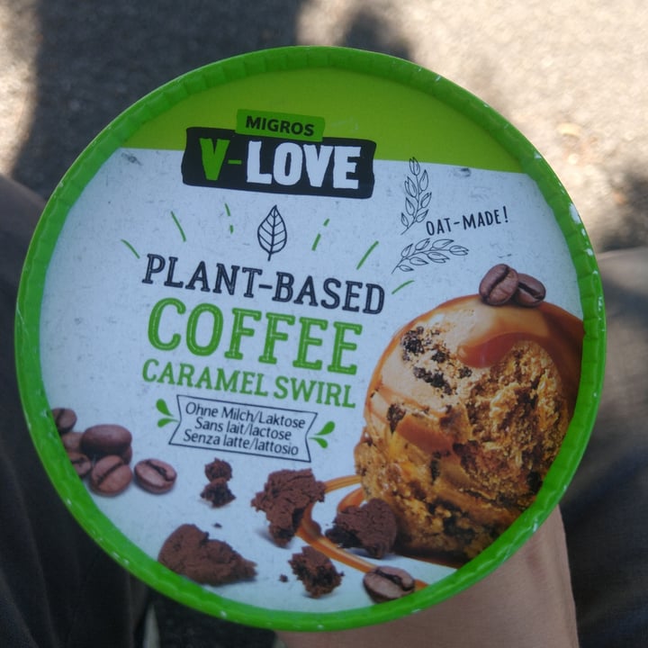 photo of Migros V-Love Plant Based Coffee Caramel Swirl Ice Cream shared by @saratms on  16 Sep 2022 - review