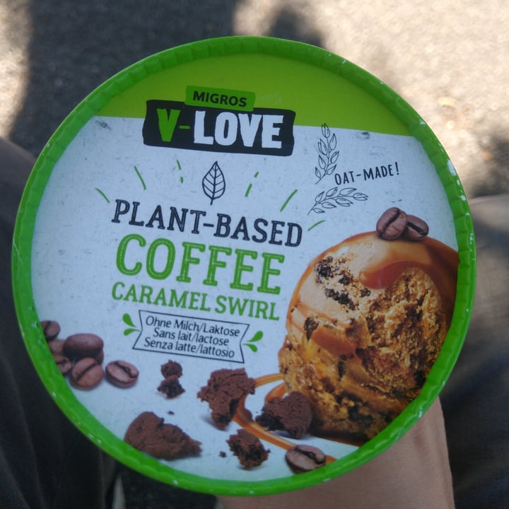 review photo of Migros V-Love Plant Based Coffee Caramel Swirl Ice Cream shared by @saratms on 16 Sep 2022 - review
