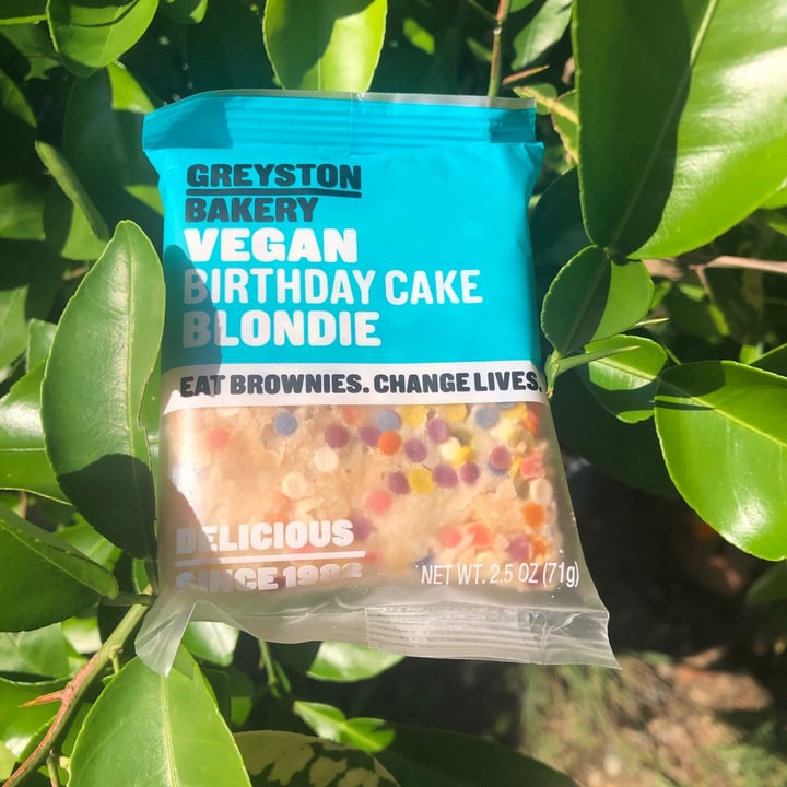 photo of Greyston Bakery Vegan Birthday Cake Blondie shared by @garen7 on  25 Aug 2021 - review