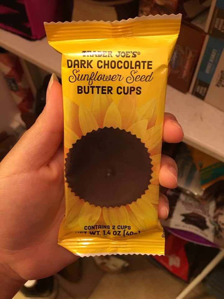 photo of Trader Joe's Dark Chocolate  Sunflower Seed Butter Cups shared by @heyvegangal on  26 May 2019 - review