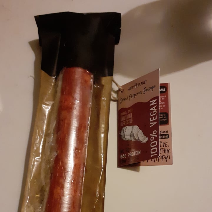 photo of Happy V Planet Vegan Hardwood Smoked Pepperoni shared by @-iria- on  27 Oct 2021 - review