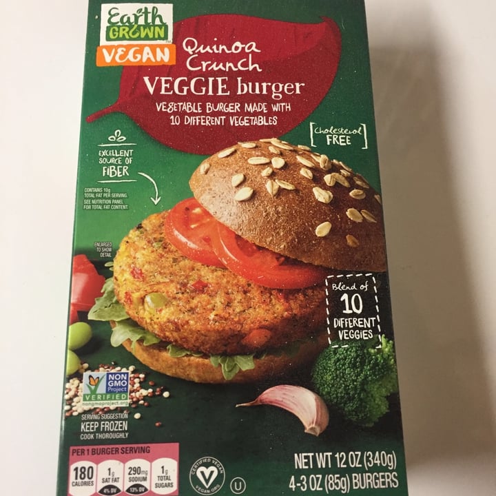 photo of Earth Grown Quinoa Crunch Veggie Burger shared by @thathigginsguy on  06 Nov 2020 - review