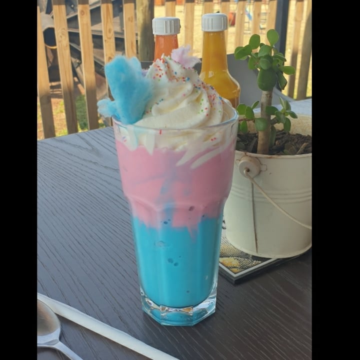 review photo of Asher's Corner Cafe @ Ashers Farm Sanctuary Cotton Candy Milkshake shared by @angiegds on 03 Oct 2021 - review
