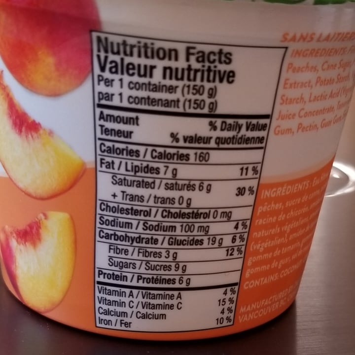 photo of Daiya Peach yogurt alternative shared by @handeela on  21 Jun 2020 - review