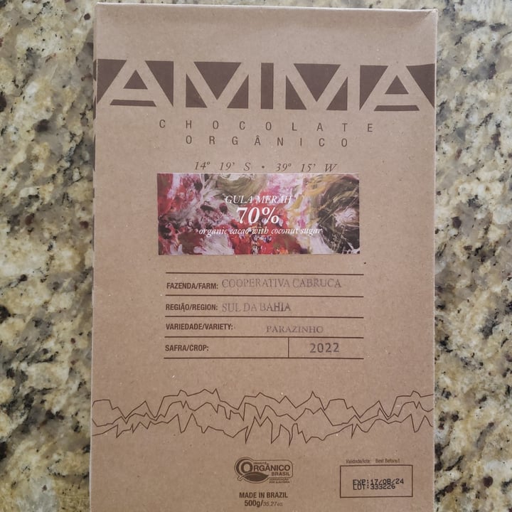 photo of AMMA Chocolate AMMA 70% Gula Merab shared by @scs on  03 Nov 2022 - review
