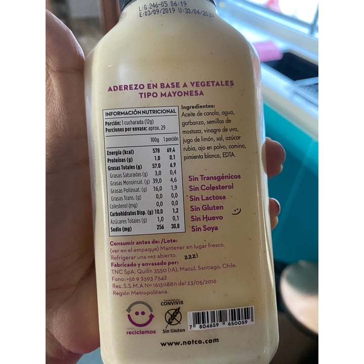 review photo of NotCo Not Mayo Garlic shared by @alechugavegan on 17 Mar 2020 - review