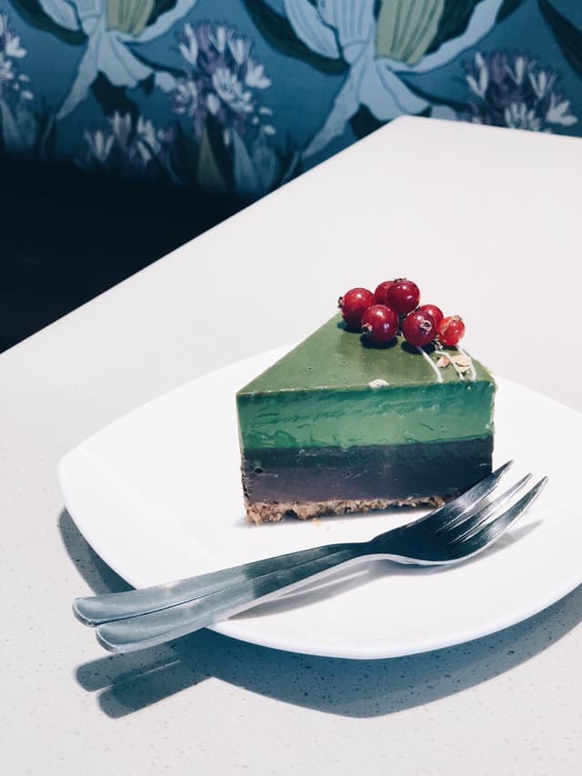 Photo of the dish “Vegan Matcha Chocolate Cheesecake”