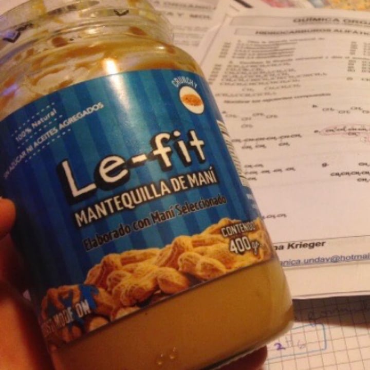 photo of Le-Fit Mantequilla De Maní Crunchy shared by @melanymoreno on  17 Aug 2020 - review