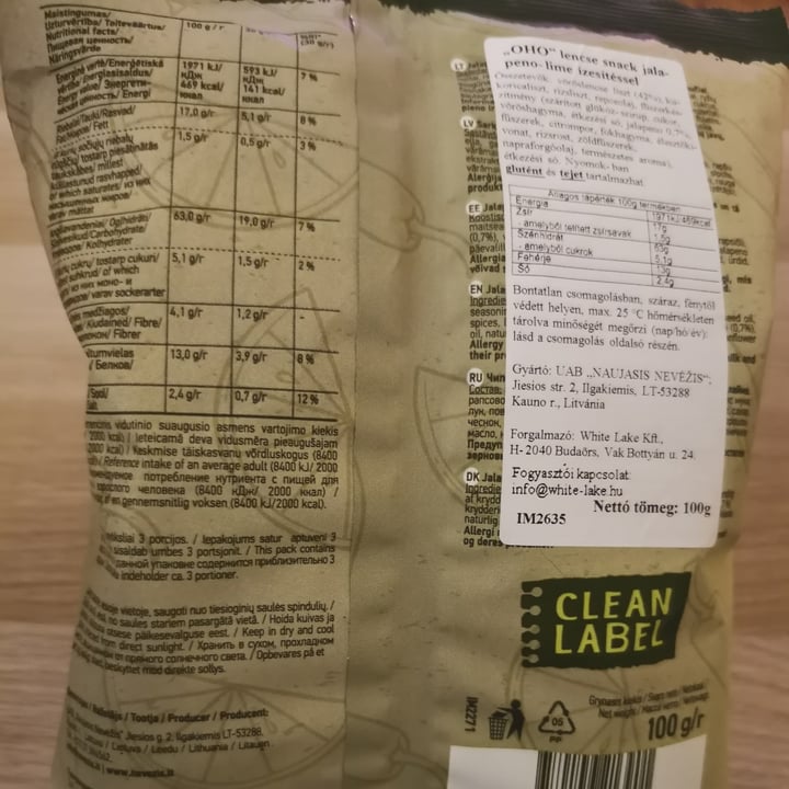 review photo of Oho! Jalapeño and Lime Lentil Chips shared by @hajnalkaveronika on 29 Jan 2022 - review
