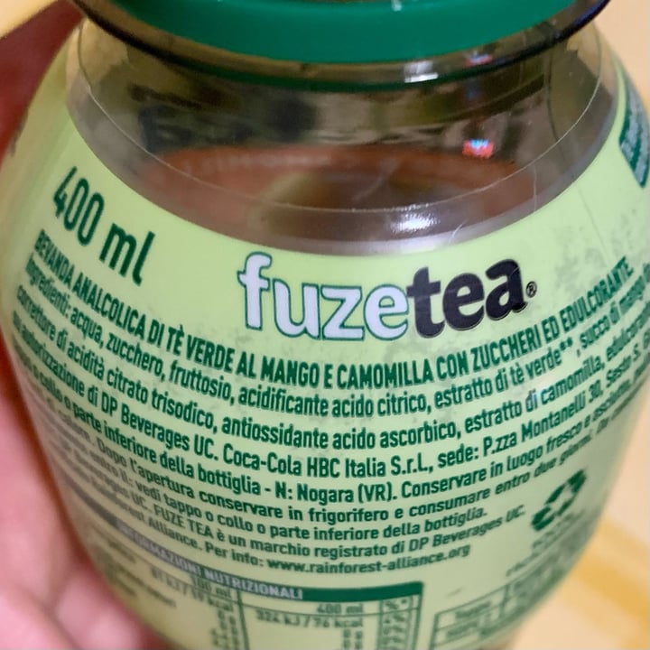 photo of fuzetea Fuze Tea Te Verde,mango E Camomilla shared by @marabasso on  14 Sep 2022 - review