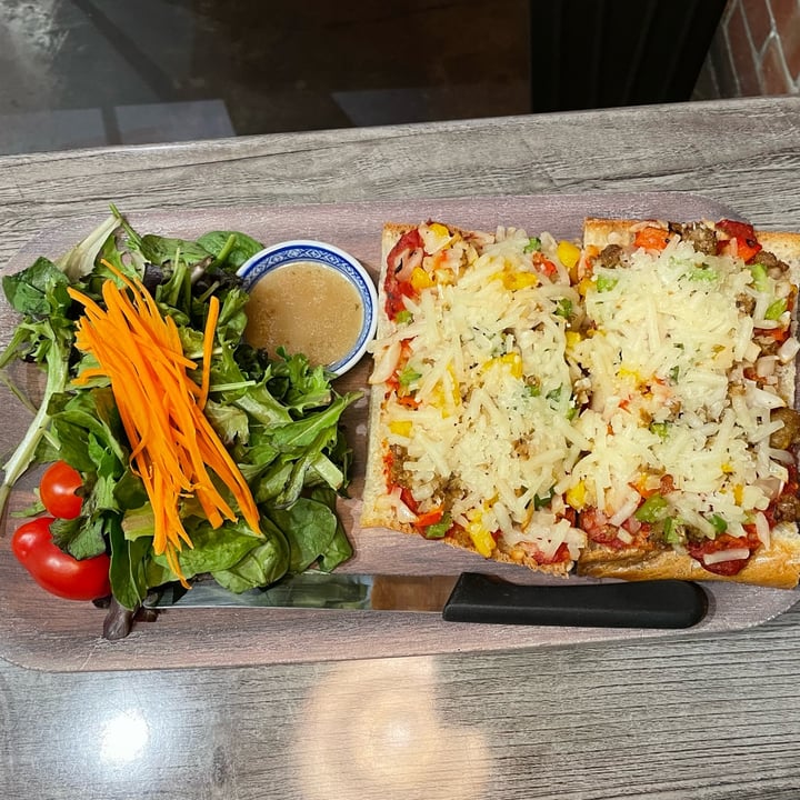 photo of (Vegan Food Garden Grove) Inner Peace Cafe Supreme Pizza shared by @katfrench on  04 Oct 2021 - review