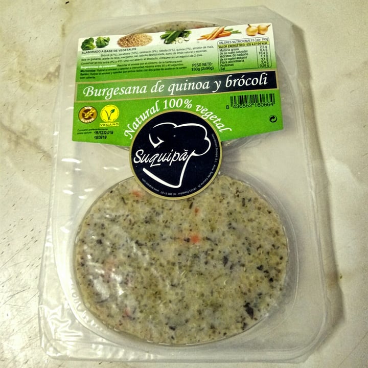 review photo of Suquipà Burgesana De Quinoa Y Brócoli shared by @davidvegan on 25 May 2020 - review