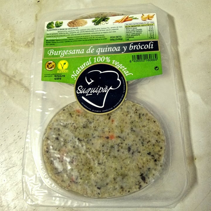 photo of Suquipà Burgesana De Quinoa Y Brócoli shared by @davidvegan on  25 May 2020 - review